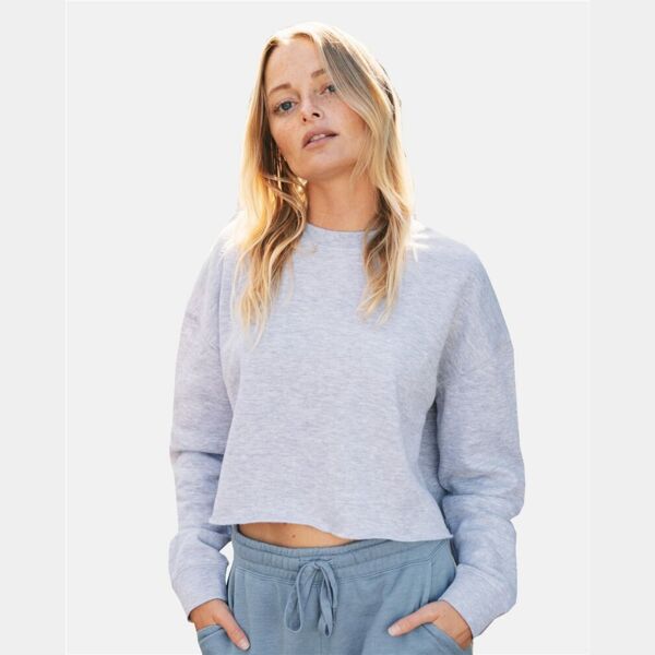 Women's Lightweight Crop Crewneck Sweatshirt Thumbnail
