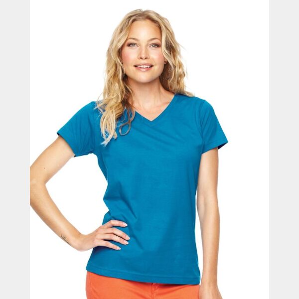 Women's Fine Jersey V-Neck Tee Thumbnail