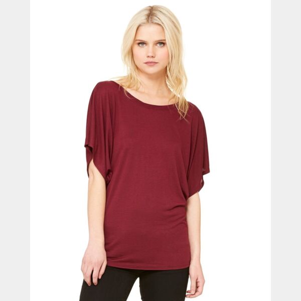 Women’s Flowy Draped Dolman Tee Thumbnail