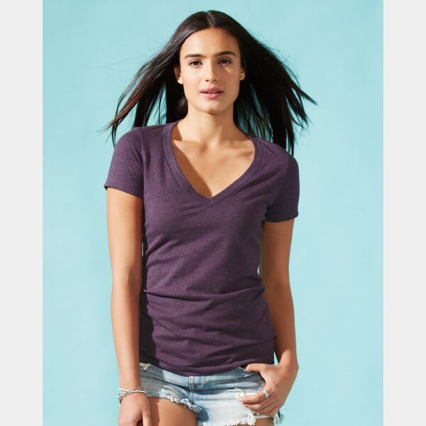 Women’s CVC Deep V-Neck T-Shirt Thumbnail