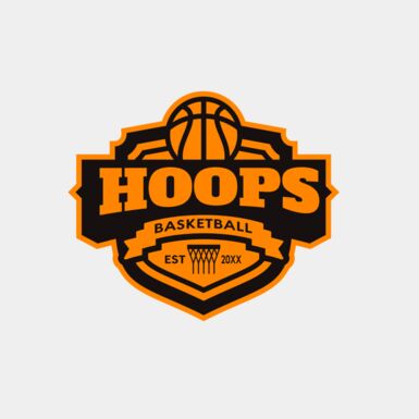 Hoops Basketball logo template 04 Thumbnail