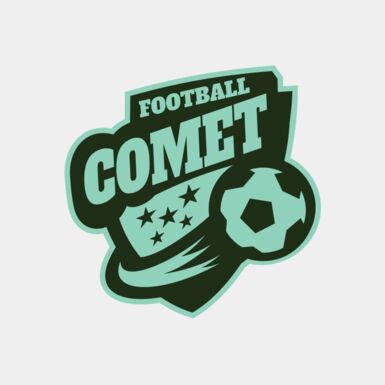 Comet Football logo template Thumbnail