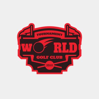 World Tournament Golf club logo template Thumbnail