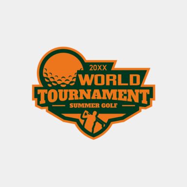 World Tournament Simmer Golf logo template Thumbnail