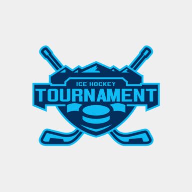 Tournament Ice Hockey logo template Thumbnail