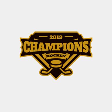 Champions Hockey logo template Thumbnail