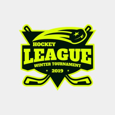 League Hockey Winter Tournament logo template Thumbnail