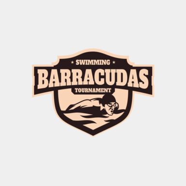 Barracudas Swimming Tournament logo template Thumbnail