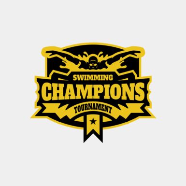Champions Swimming Tournament logo template Thumbnail