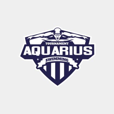 Aquarius Swimming Tournament logo template Thumbnail