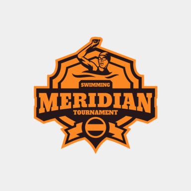 Meridian Tournament Swimming logo template Thumbnail