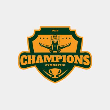 Champions Gymnastic logo template Thumbnail