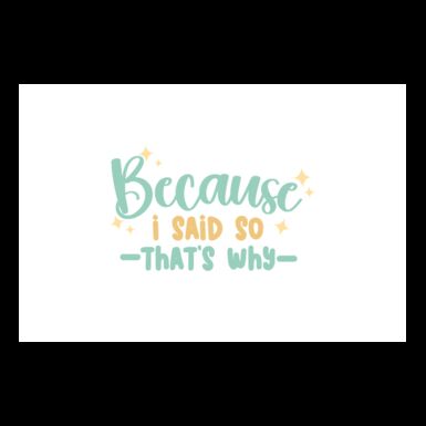 Because I Said So  That s Why  Thumbnail